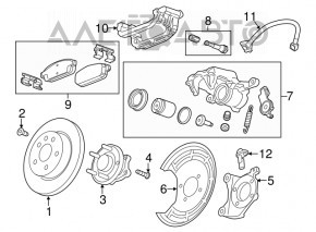 Rear right caliper Buick Encore 13-17