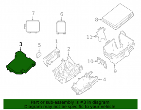 Nissan Altima 19- 2.5 Front Underhood Fuse Box Cover