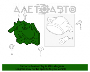 Front right fog light bracket for Nissan Altima 2012