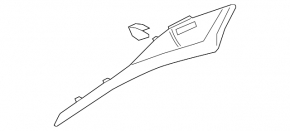 Molding for the front left door panel trim of a Volvo XC90 16-21, birch wood, with seat memory, backlit, scratches