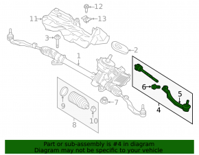 Steering rod with tip left Mini Cooper F56 3d 14-24 torn boot