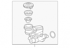 Master brake cylinder with reservoir Honda HR-V 16-19