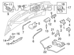 Audi A6 C7 12-18 black trunk lid lock trim