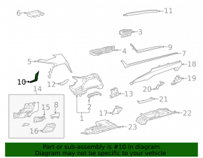 Left front panel molding Lexus ES 19-22 silver