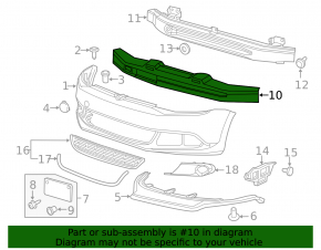 Front Bumper Absorber VW Jetta 11-14 USA
