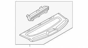 Rear shelf VW Jetta 13-18 USA beige hybrid