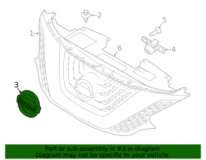 Nissan Rogue 14-16 front grille emblem for camera