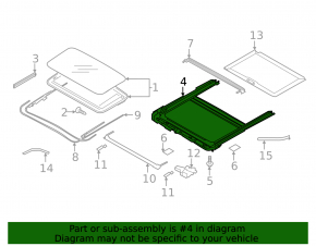 Hatch mechanism frame Subaru Outback 20-23