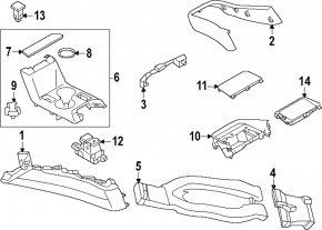 Subaru Forester 25-26 front right side center console trim
