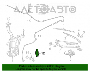 Dodge Dart 13-16 Windscreen Washer Motor