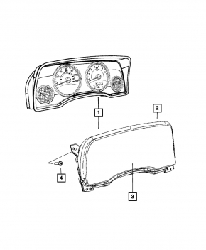 Instrument cluster Jeep Compass 11-16