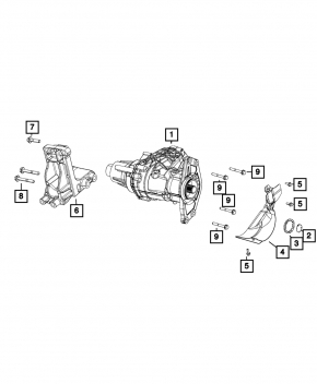 Front transfer case Jeep Compass 17-22 9st-automatic 120k