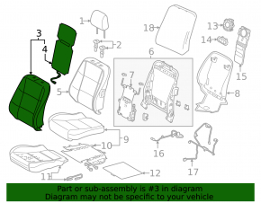 Lexus ES300h ES350 13-18 passenger seat upholstery beige, heated