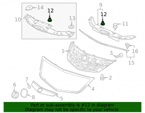 Honda Accord 13-17 Hood Bumper Left