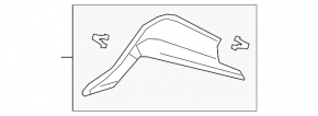 Dashboard cover right Honda Insight 19-22 leather, black