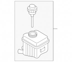 Power steering reservoir Audi Q7 4L 10-15