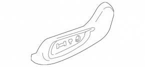 Black driver's seat side trim, left, Honda Accord 18-22