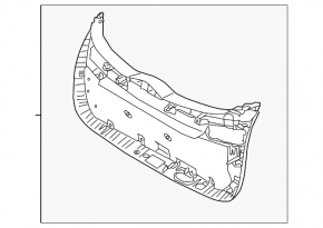 Black lower tailgate trim for Hyundai Tucson 2022-2025