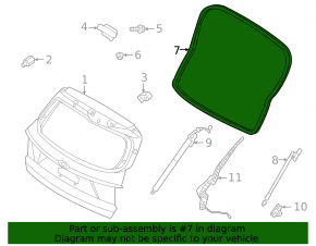 Kia Sorento 21-26 HEV, PHEV trunk door rubber seal