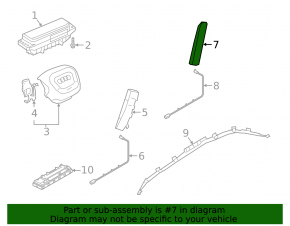 Airbag rear left seat Audi Q3 83A 19-25
