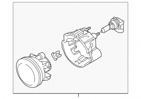 Left fog light for Subaru Forester 2013