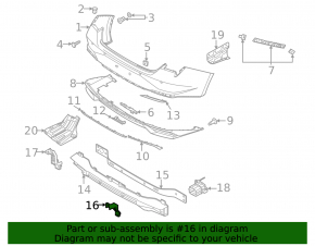 Rear bumper bracket lower left Hyundai Elantra 21-23