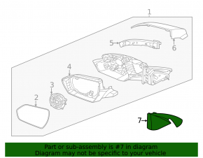Door-mirror plug, inner, front, left, Hyundai Elantra 21-23