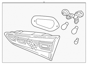 Left inner tailgate light for Hyundai Tucson 16-18 halogen