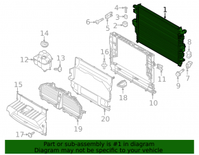 Radiator cooling water Porsche Cayenne 958 11-17 4.8 Turbo