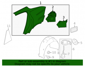 Quarter wing rear left Porsche Panamera 10-16