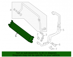 Gearbox cooling radiator Mercedes C-class W205 300 15-18