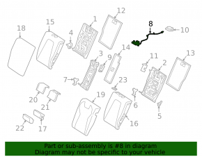Left rear seat lock for Mercedes A-class V177 19-22