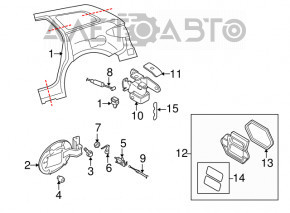 Ventilation shield left Mazda 6 13-21