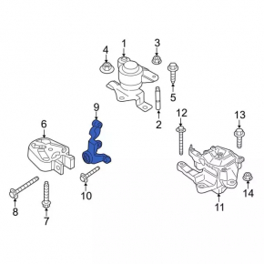 Lower gearbox bracket Ford Fusion mk5 13-20 type 3