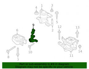 Lower gearbox bracket Ford Fusion mk5 13-20 type 3