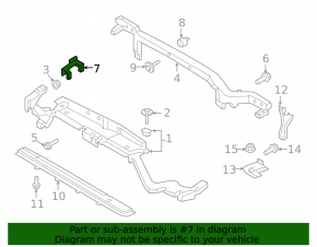 Headlight mounting bracket lower left Ford Edge 15-