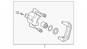 Rear right caliper assembly for Mazda CX-7 06-11