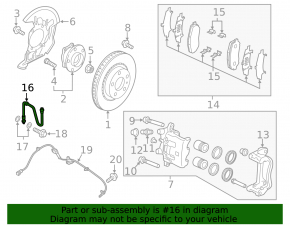 Front left brake hose Mazda CX-9 16-