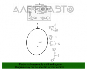 Naked steering wheel Chrysler 200 11-14 leather