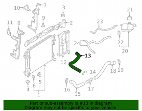Upper Cooling Hose Nissan Rogue Sport 17-22