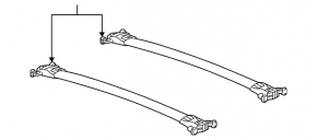 Roof rails 2pcs GMC Terrain 10-17