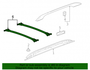 Roof rails 2pcs GMC Terrain 10-17