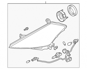 Left front headlight Nissan Murano z50 03-07 Eagle Eyes, halogen