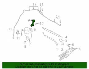 Washer reservoir neck Nissan Kicks 18-25