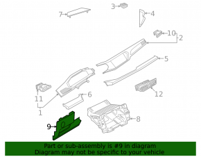 Driver's knee dashboard trim VW Taos 22-25