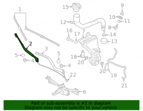 Right wiper arm Volvo XC60 18-24 without nozzles without heating