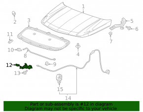 Chevrolet Bolt EUV 22-23 hood lock with sensor