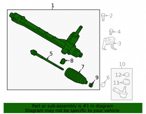 Mitsubishi Outlander 14-21 steering rack