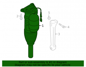 Rear right air shock absorber for Audi S8 19-25