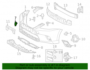 Front Bumper Tow Hook Cap Left Lexus CT200h 14-17